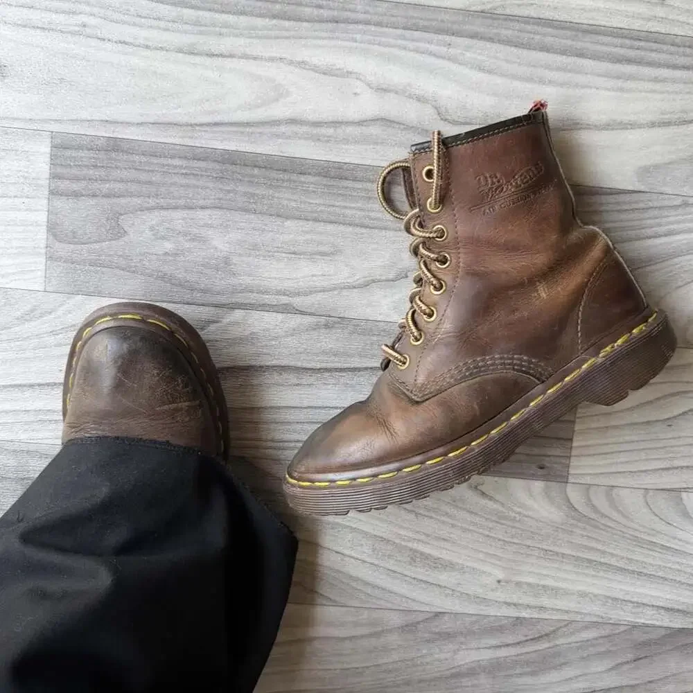 Vintage Dr. Martens Made in England Brown Leather Boots